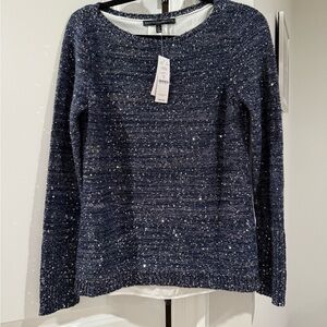 Beautiful White House Black Market Shimmer Knit Sweater